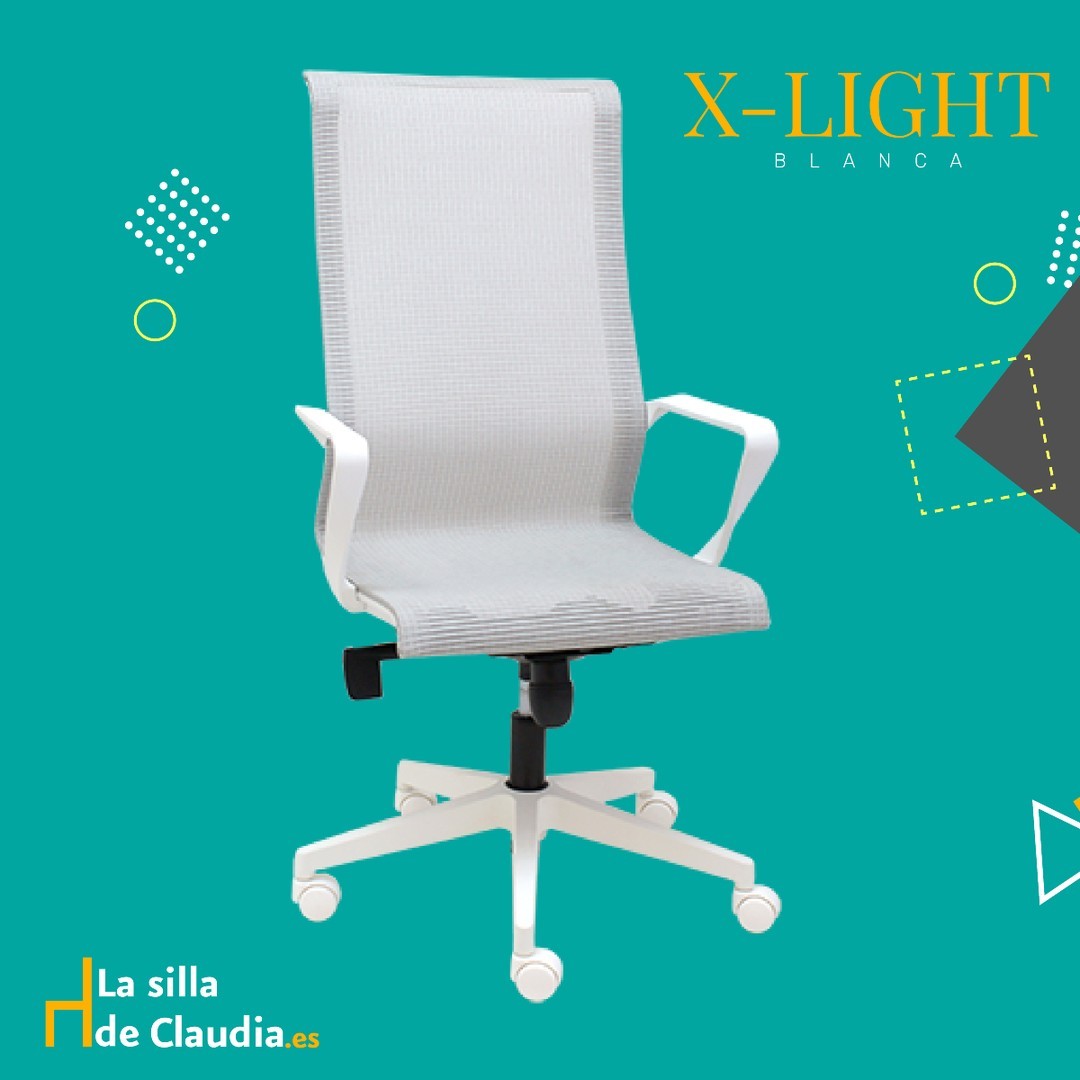 🤍 Novedad 2025: Frescura y modernidad para tu oficina! 🤍 La Silla Giratoria X LIGHT Blanca aporta un toque de elegancia y ligereza a cualquier entorno laboral, con un diseño que destaca por su estructura de nylon blanco reforzado con un 30% de fibra.  🔸 Respaldo de malla técnica gris que mejora la transpirabilidad y asegura comodidad durante largas jornadas laborales. 🔸 Ligereza y robustez gracias a su estructura de alta resistencia. 🔸 Perfecta para oficinas modernas, coworking y espacios de trabajo elegantes.  🌟 Diseño limpio, elegante y cómodo en un solo producto. 🛒 ¡Disponible ahora en La Silla de Claudia!  #SillaXLightBlanca #Novedad2025 #OficinaModerna #DiseñoElegante #ComodidadTodoElDía #EspaciosDeTrabajo