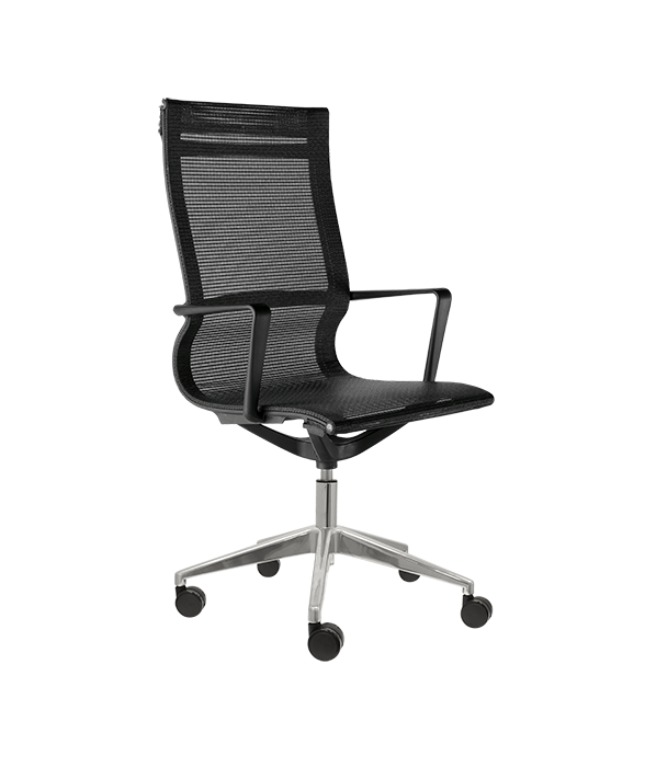 silla giratoria Tekno Negra